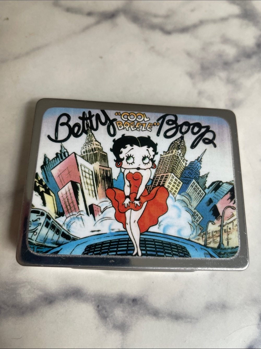 Betty Boop "Cool Breeze" Metal Trinket Box. U.S.A. delight model 666